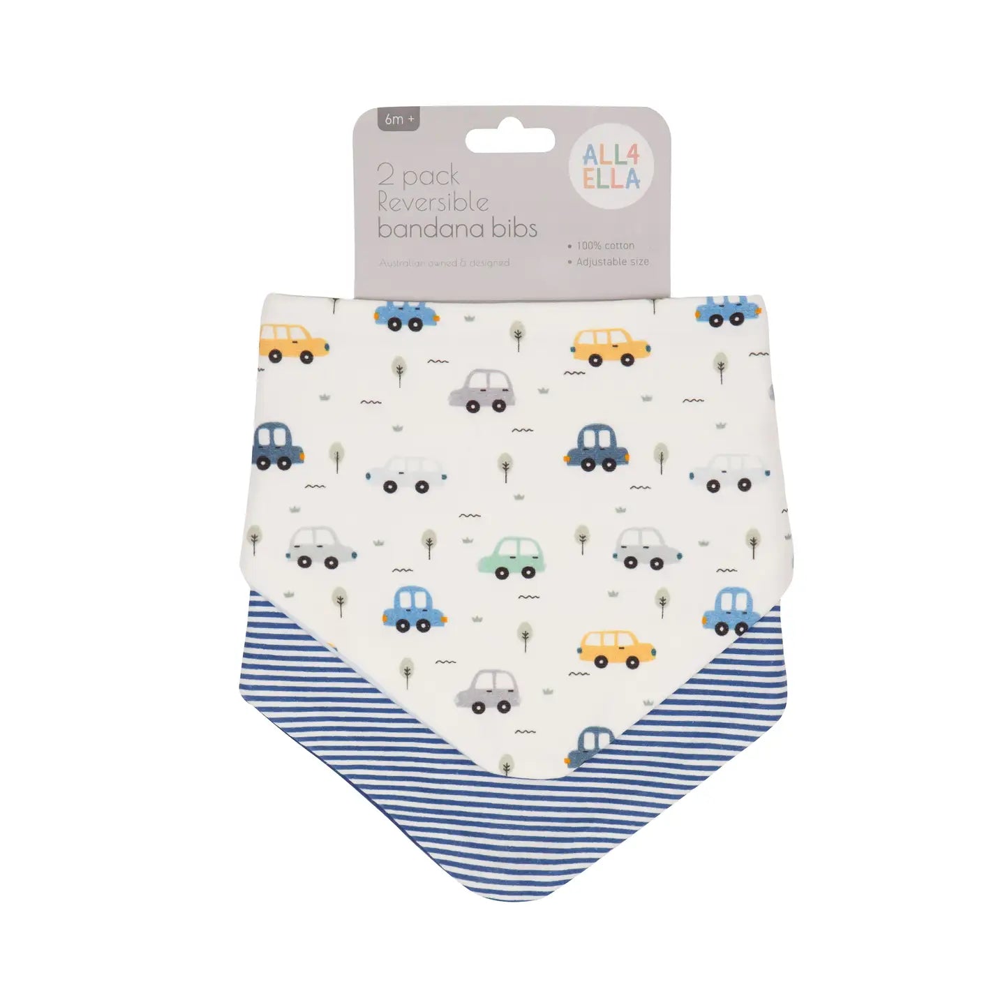 Bandana Bibs 2 Pack Reversible Assorted Designs
