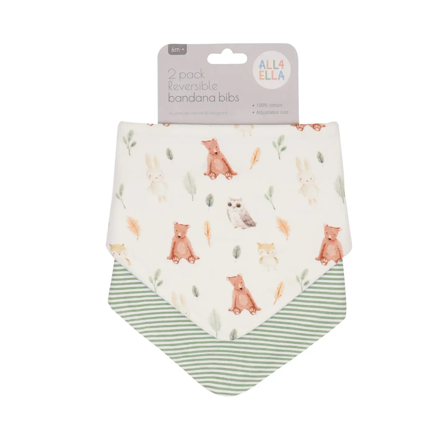 Bandana Bibs 2 Pack Reversible Assorted Designs