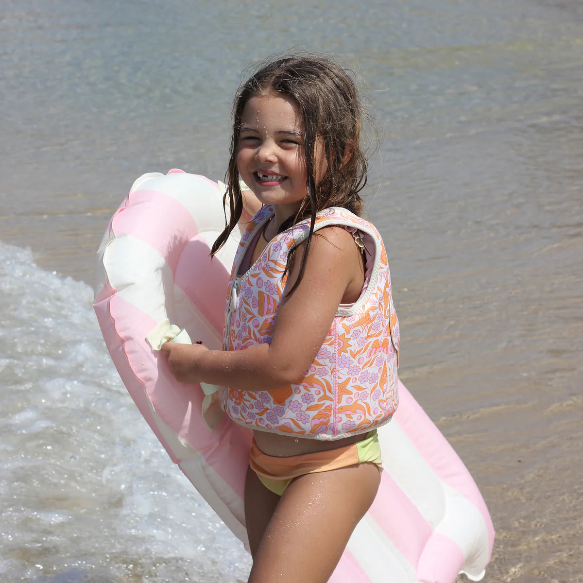Kids Surf Mat Pink Stripe