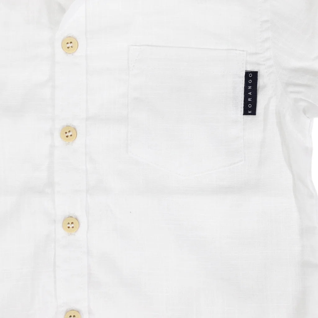 Korango Short Sleeve White Shirt