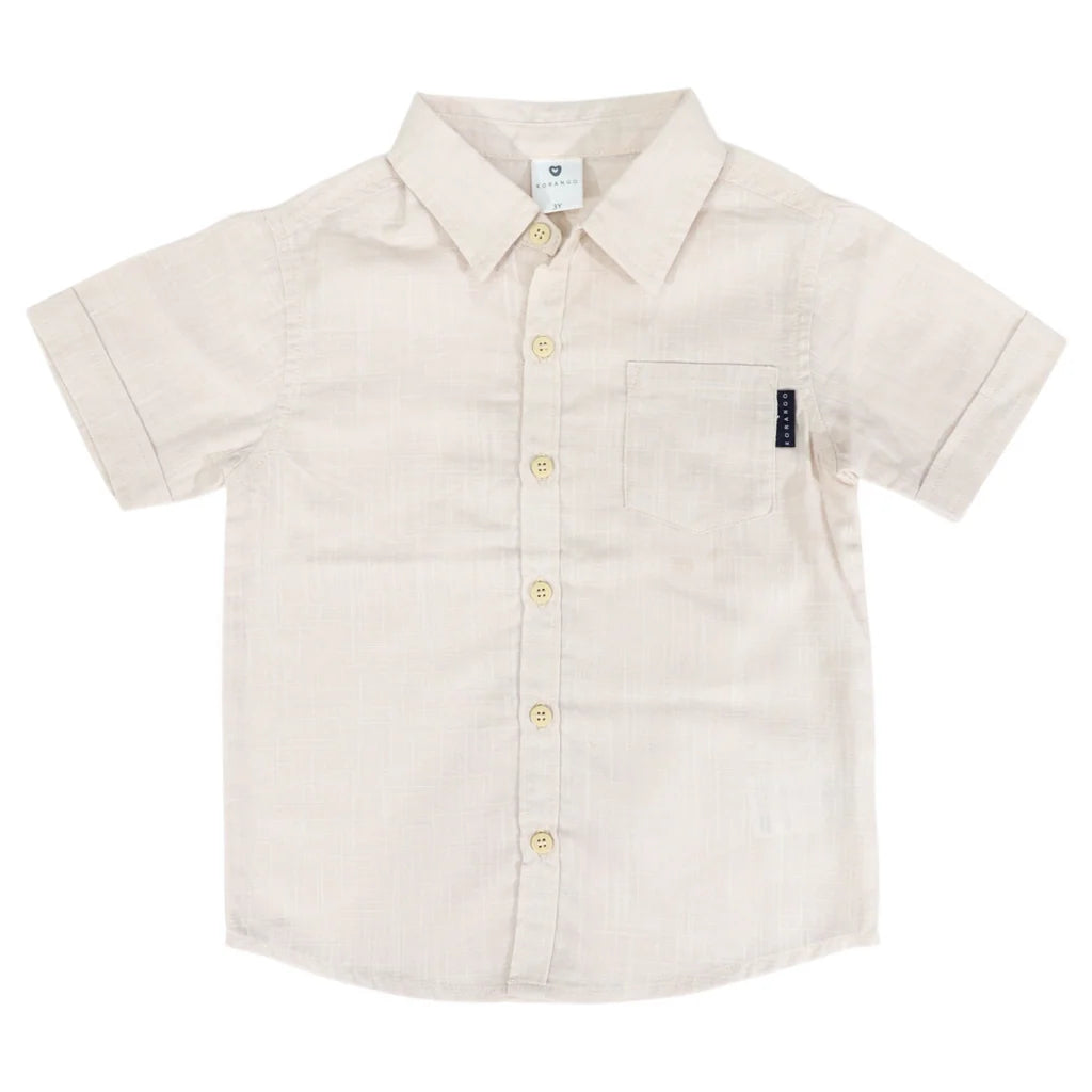 Korango Short Sleeve Beige Shirt