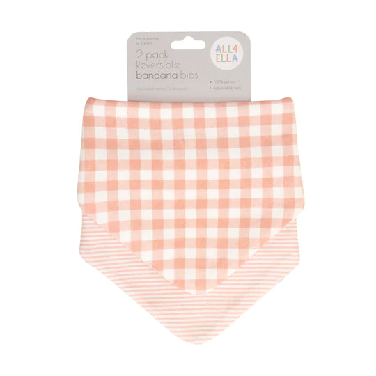 Bandana Bibs 2 Pack Reversible Assorted Designs