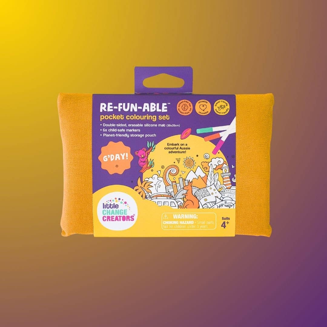 G’DAY! Pocket Reusable Colouring Mat