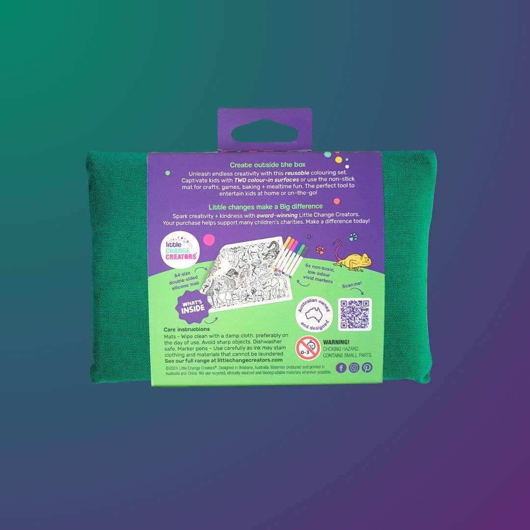 WILD! Pocket Reusable Colouring Mat