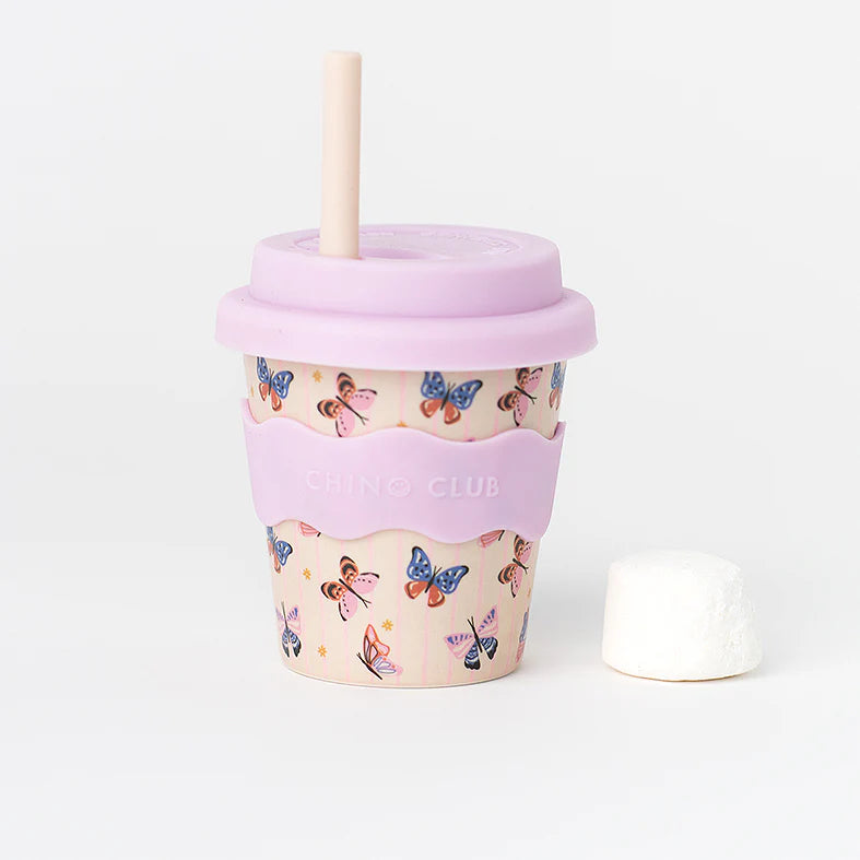 Baby Chino Bamboo Reusable 4oz/8oz Cups & Straws from