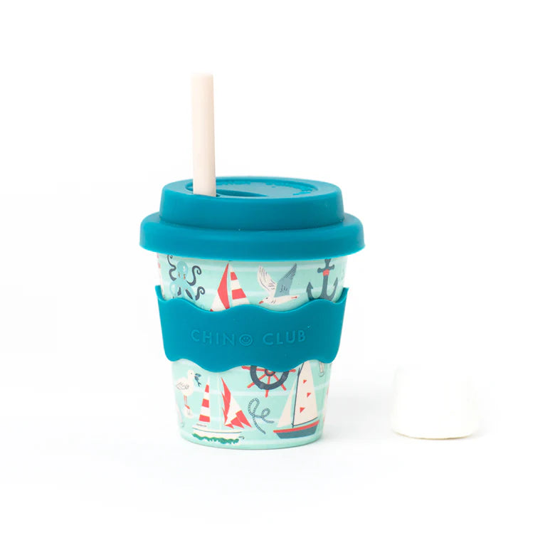 Baby Chino Bamboo Reusable 4oz/8oz Cups & Straws from