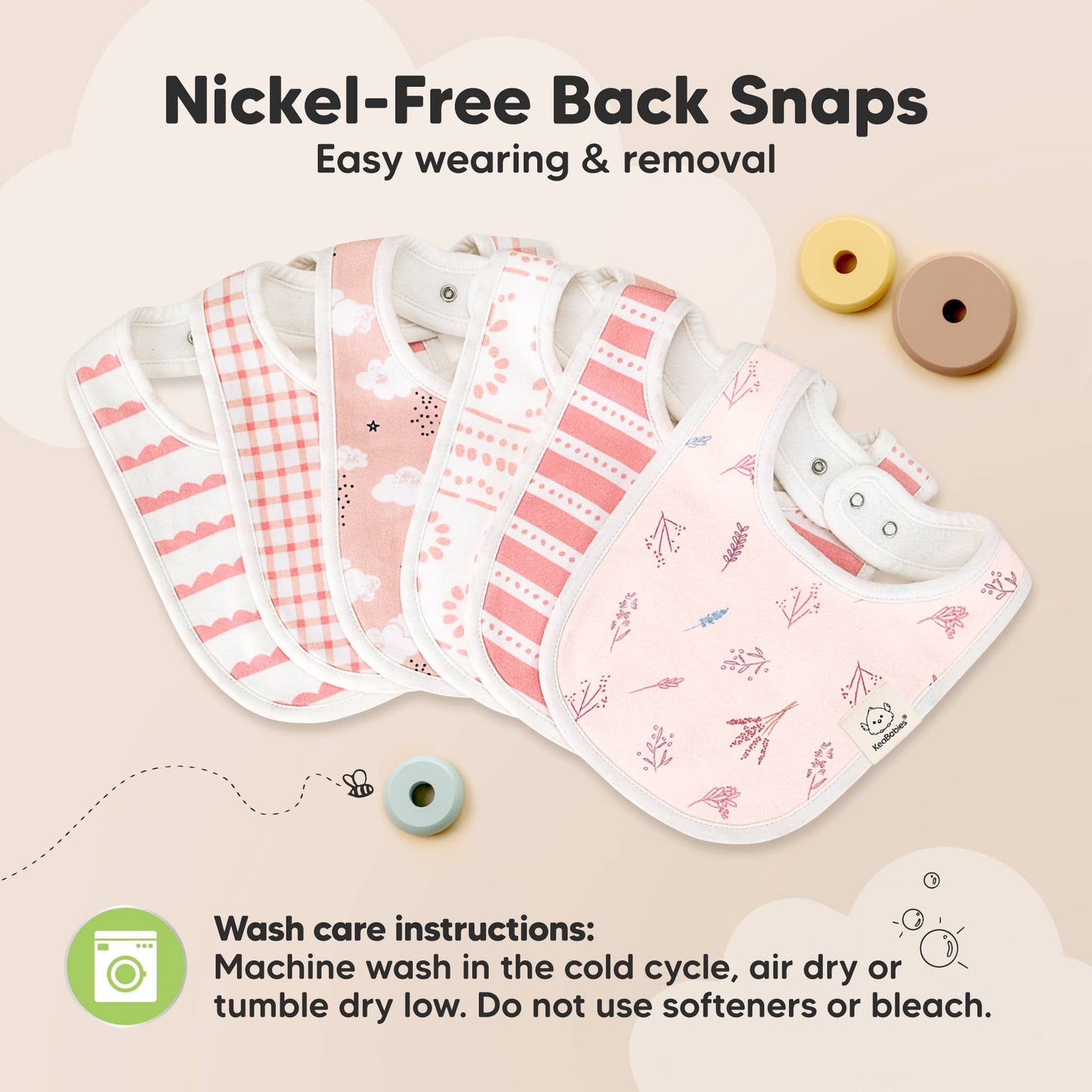 8-pack Urban Drool Bibs for Teething