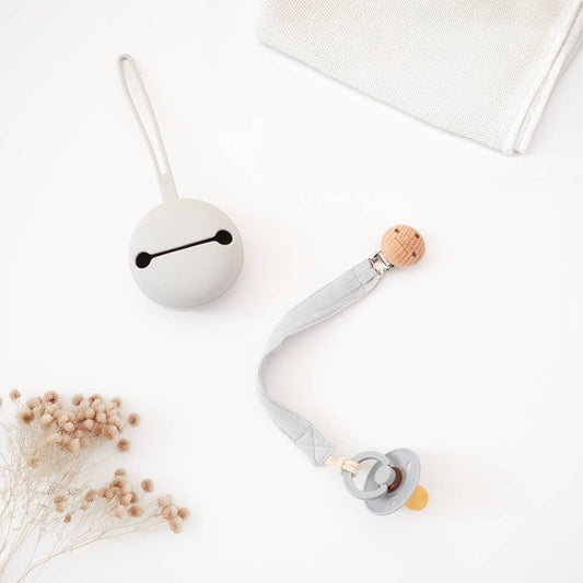 Silicone Pacifier Case - Cool Grey