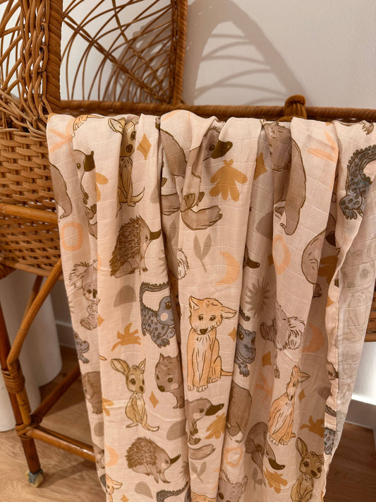 The Name Nest - Australian animals baby wrap