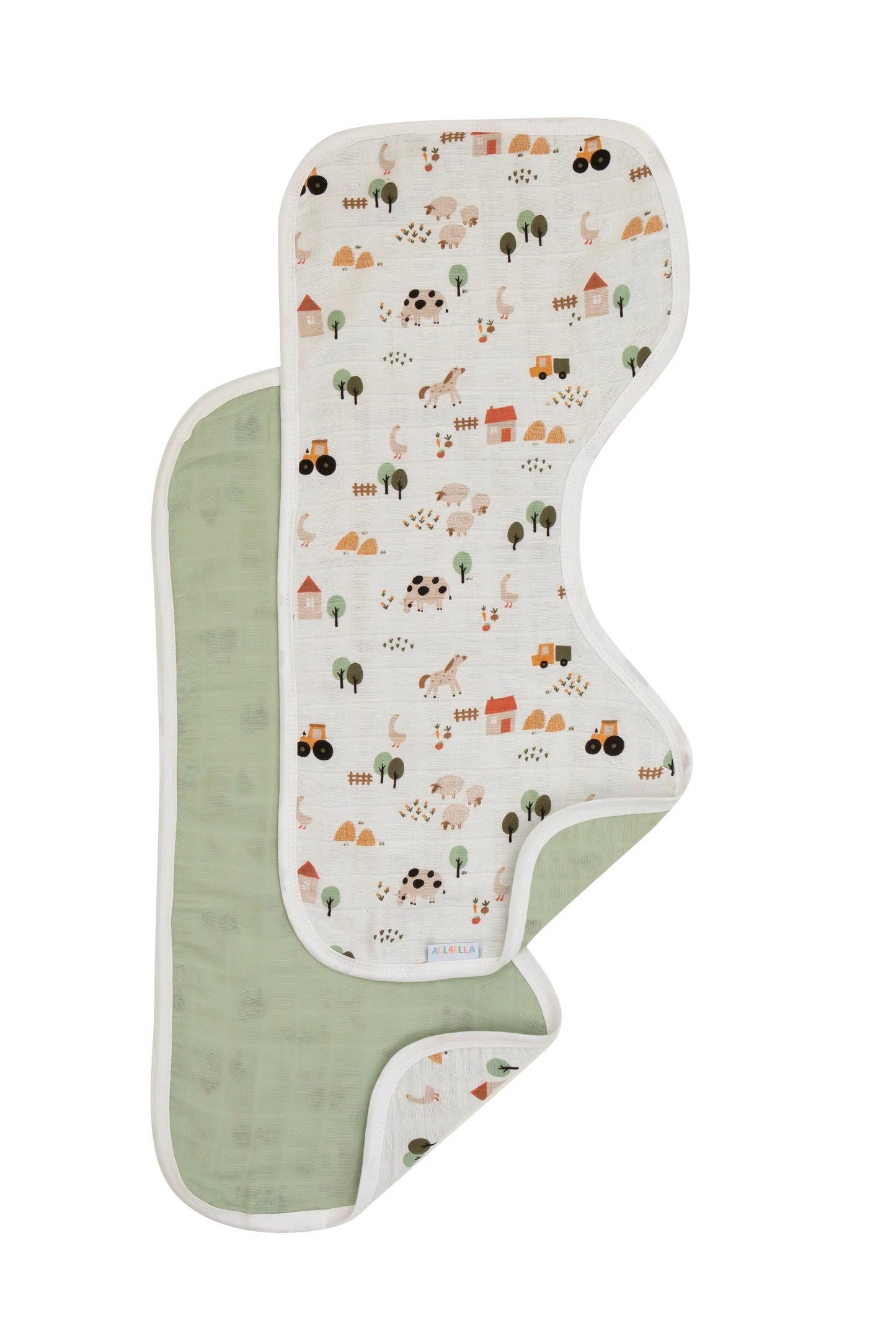 All4Ella 2 Pack Reversible Burp Cloth Collection