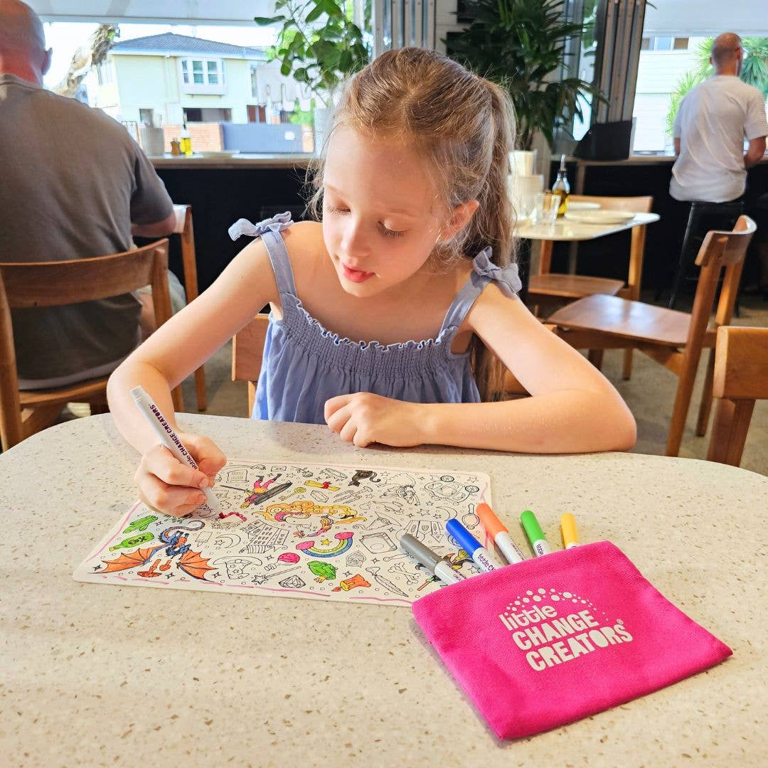 ROAR! Pocket Reusable Colouring Mat