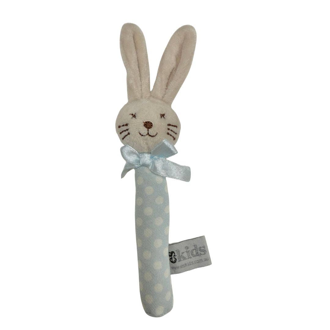 Bunny Rattle Mini - Beige/Blue - 18cm