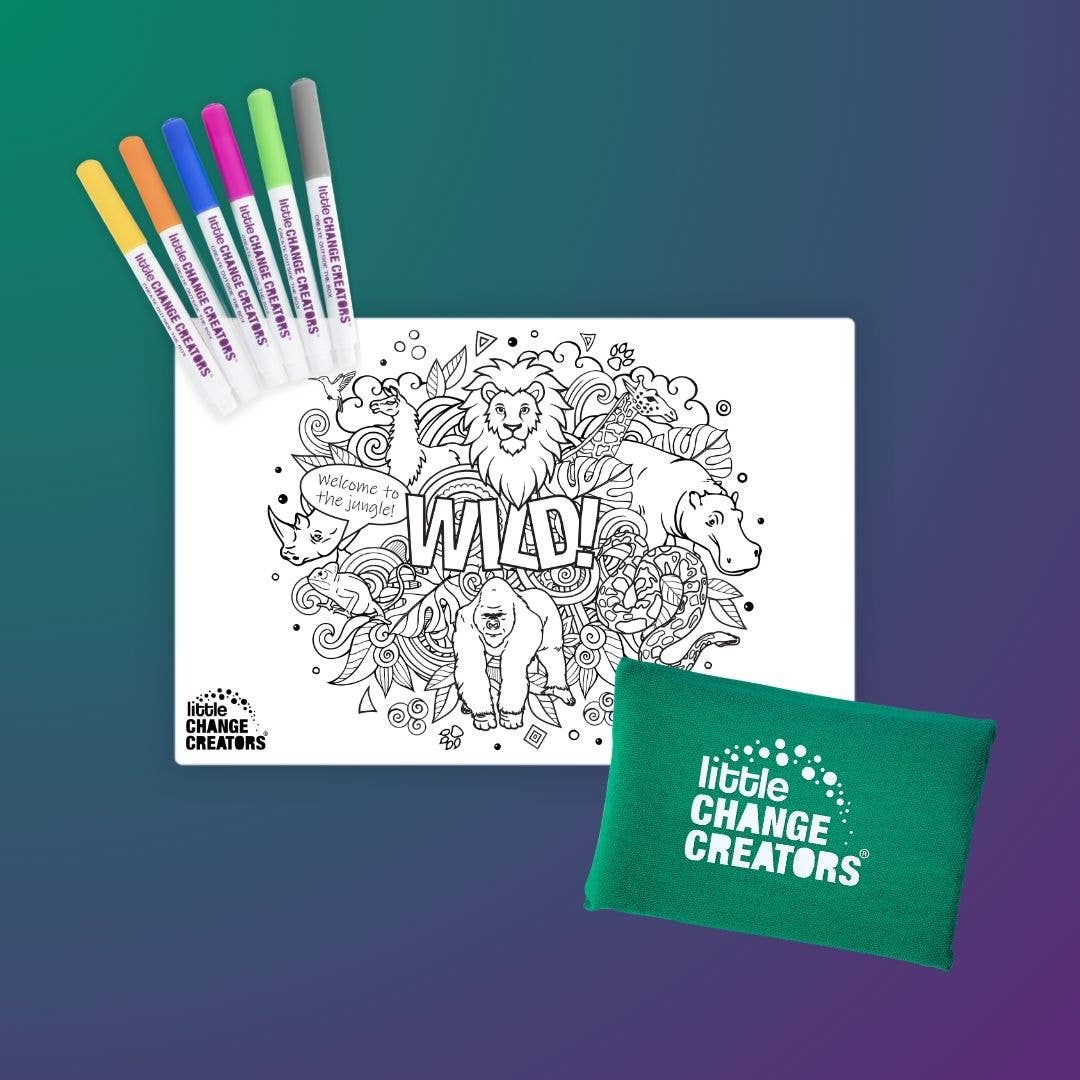 WILD! Pocket Reusable Colouring Mat