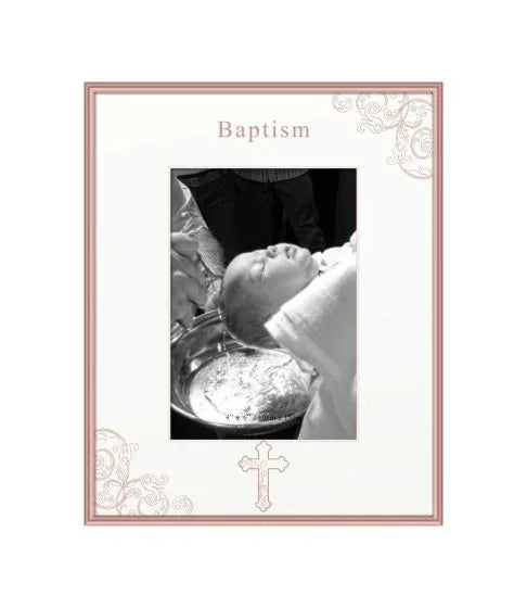 Rose Gold Baptism Frame 4 x 6