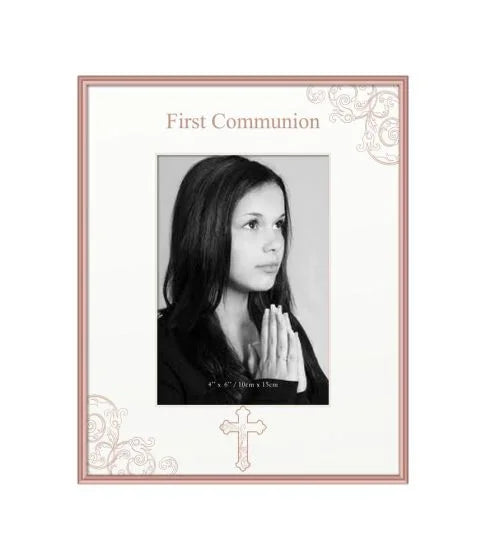 Rose Gold First Communion Frame 4 x 6