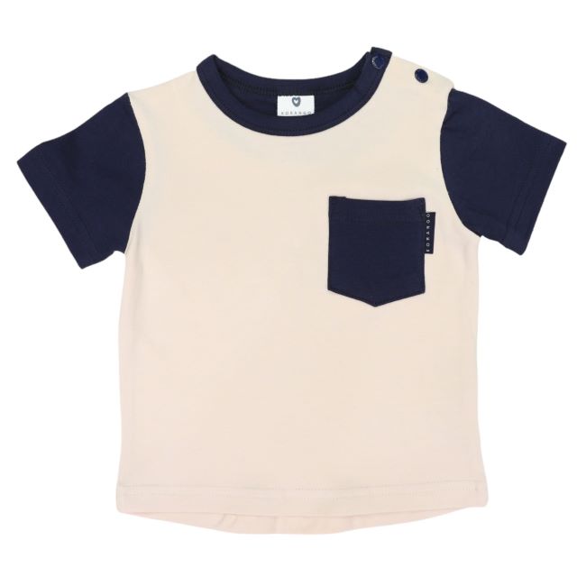 Korango Colour Block Tee's - Tapioca & Grey