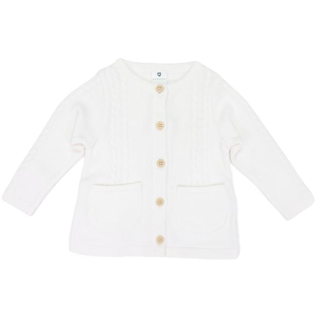 Korango Cable Cardigan White