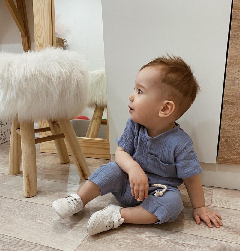 Alex’s 2 piece cotton muslin outfit