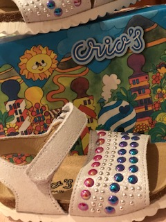 Girls Silver Velcro Sandal