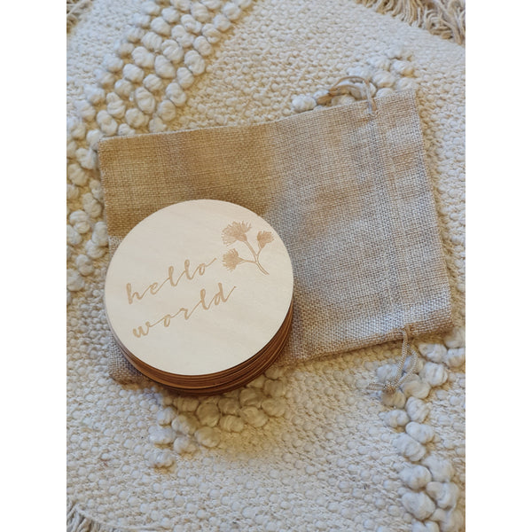 Baby Activity Milestone Wooden Disc Set