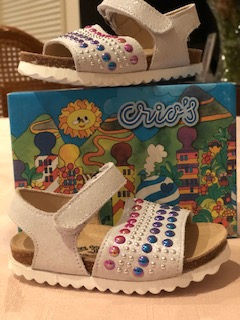 Girls Silver Velcro Sandal