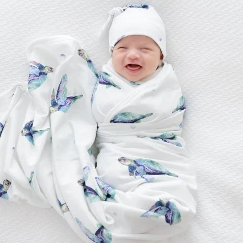 Jersey Swaddles with Matching Headpieces