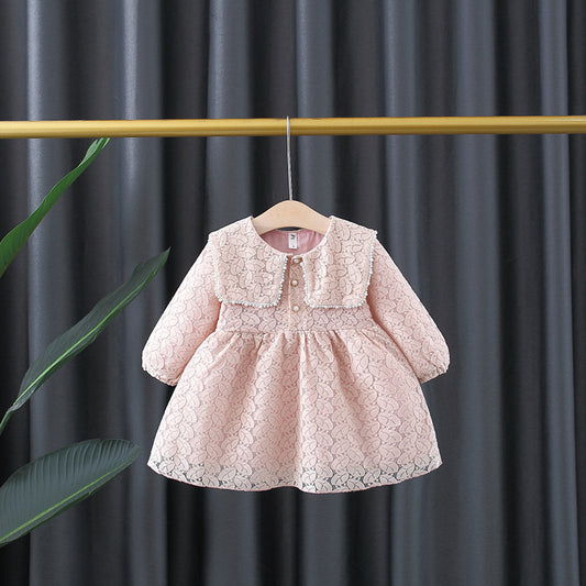 Mia’s Dusty Pink Lace Dress