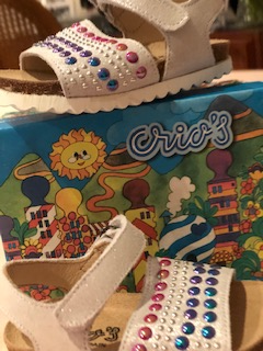 Girls Silver Velcro Sandal