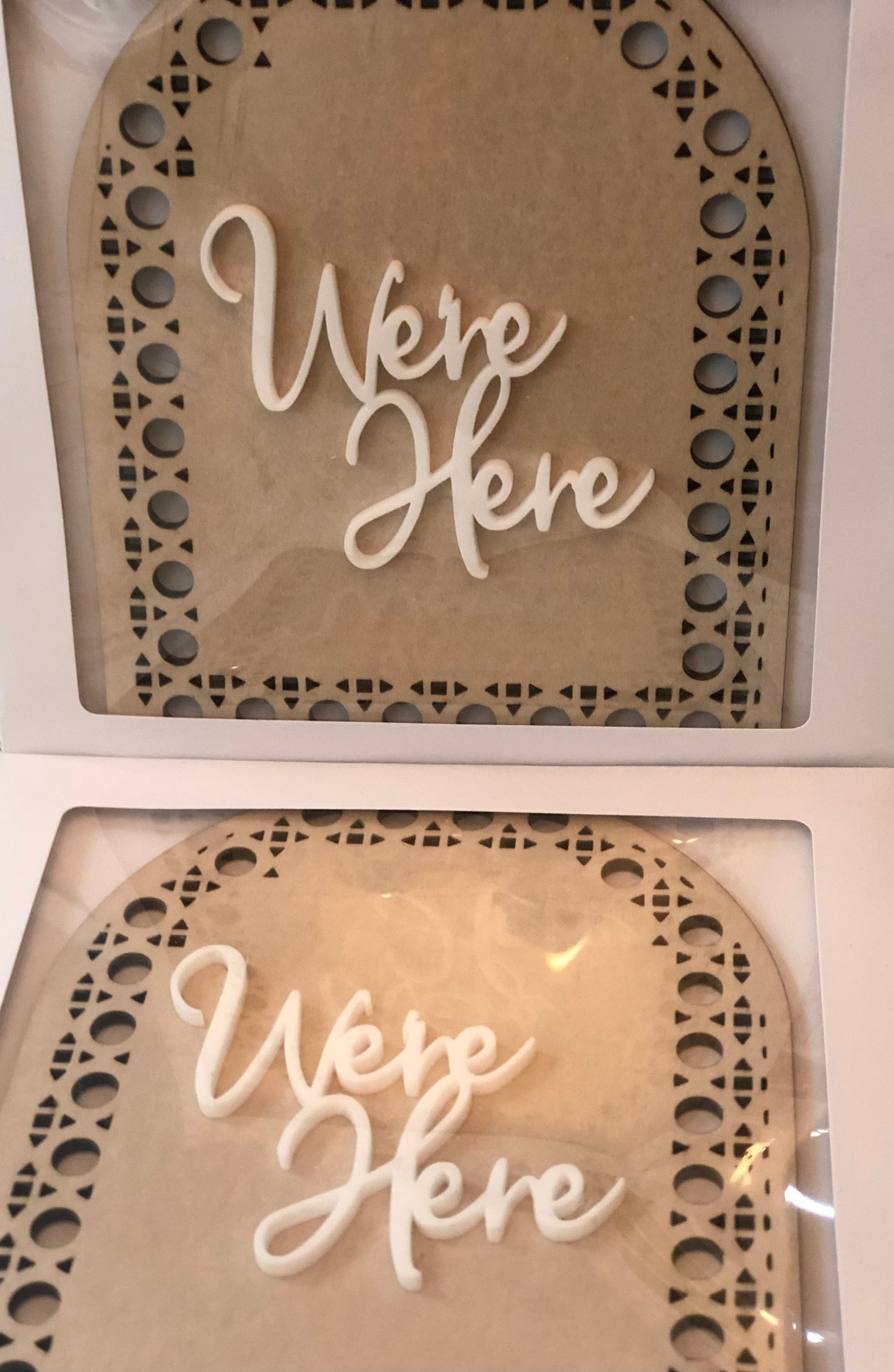 3D Birth Announcement Wooden Discs