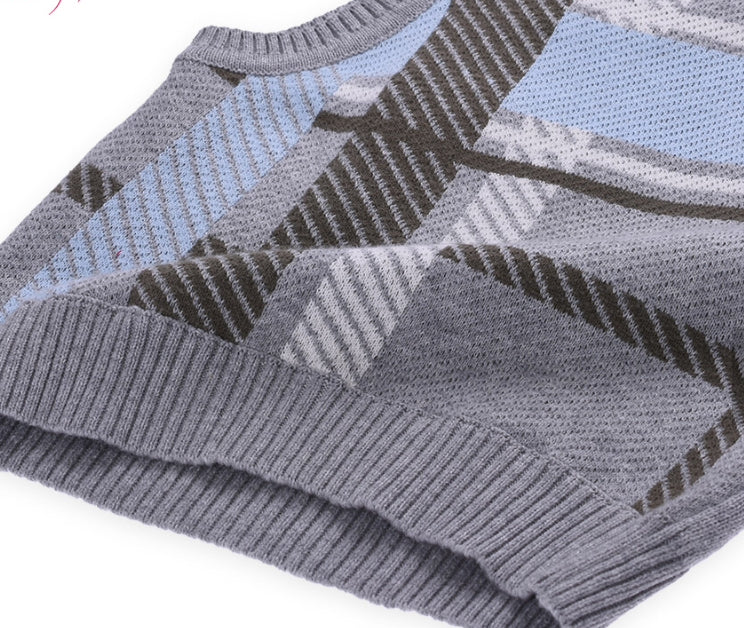Blue and Grey Sweater Vest