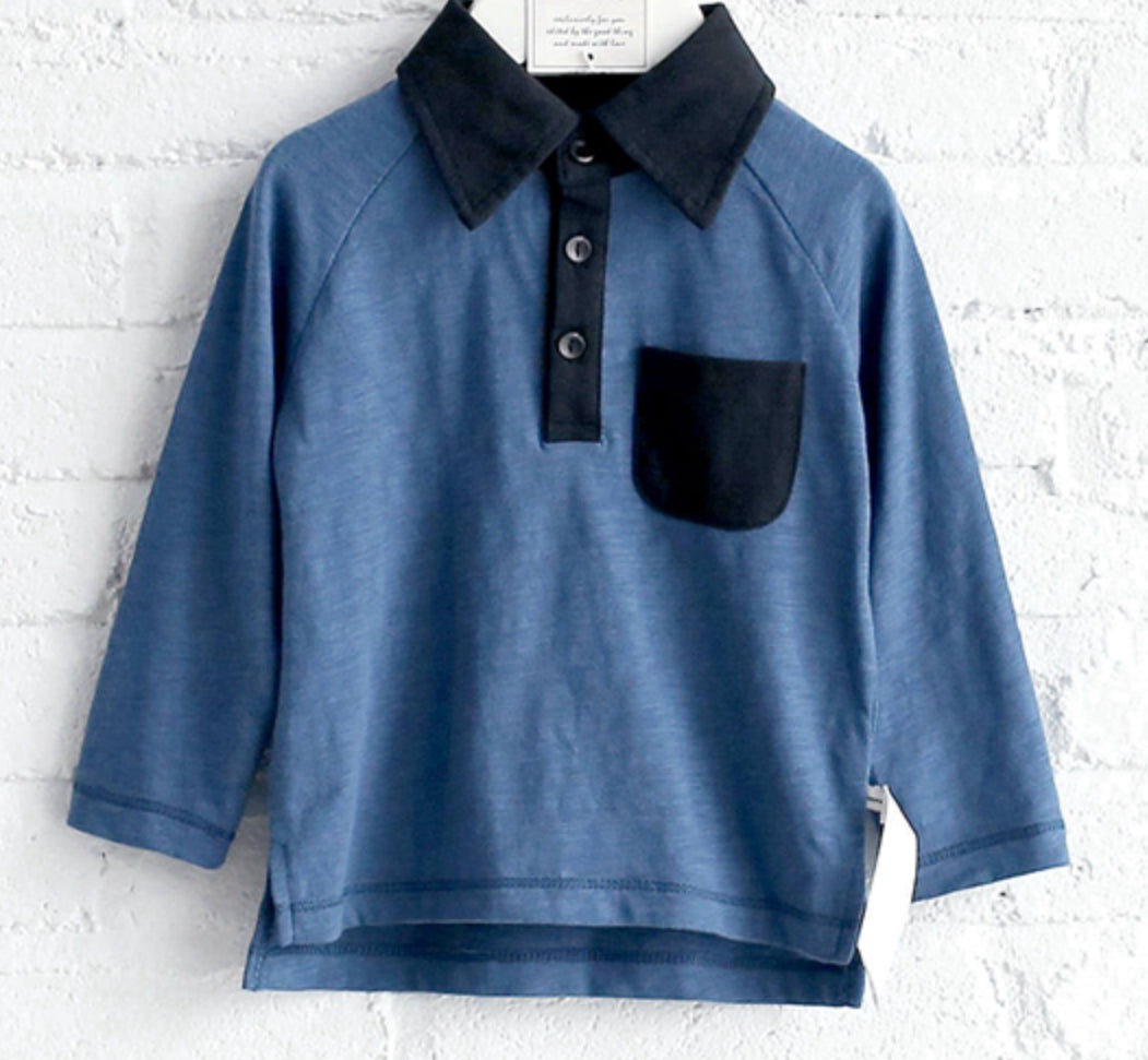 Blue Collared Boys Shirt