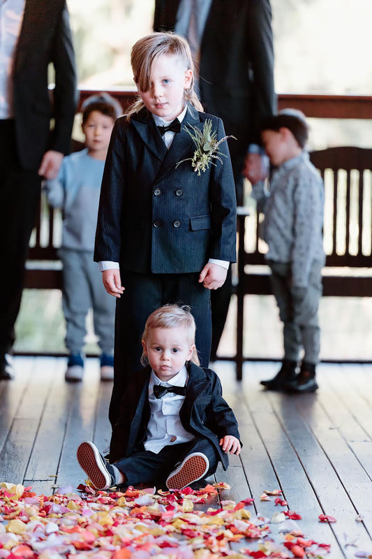 Tate’s 5 Piece Dark Navy Pin Stripe Suit Set