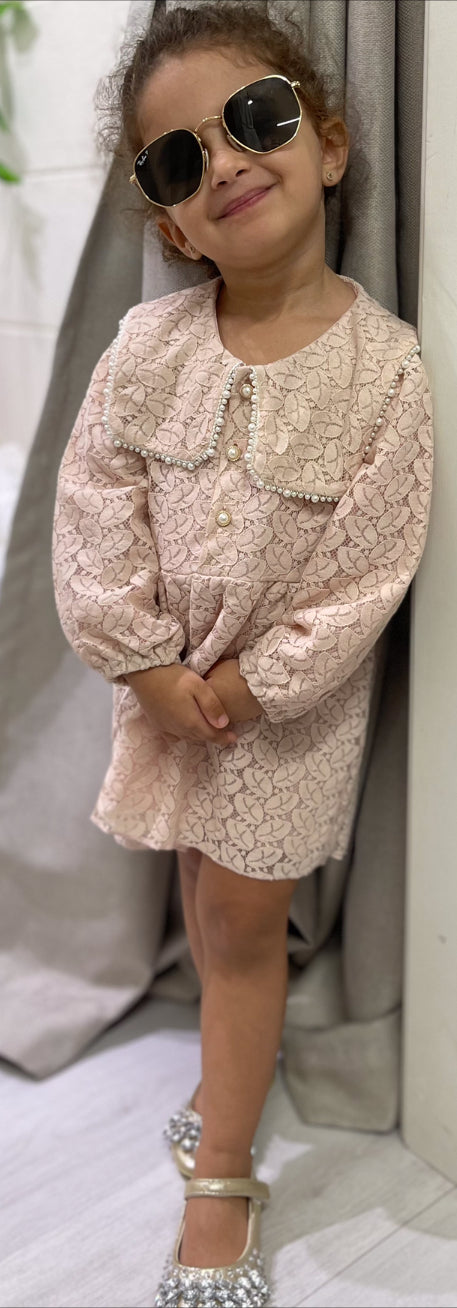 Mia’s Dusty Pink Lace Dress