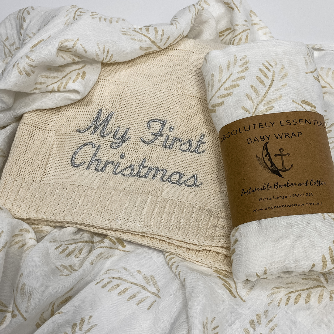 My First Christmas Blanket Cream Only!