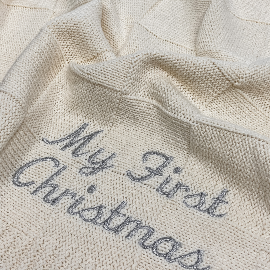 My First Christmas Blanket Cream Only!