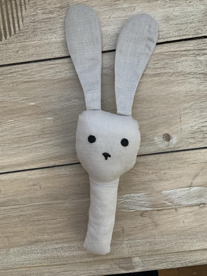 Linen Bunny Rattles