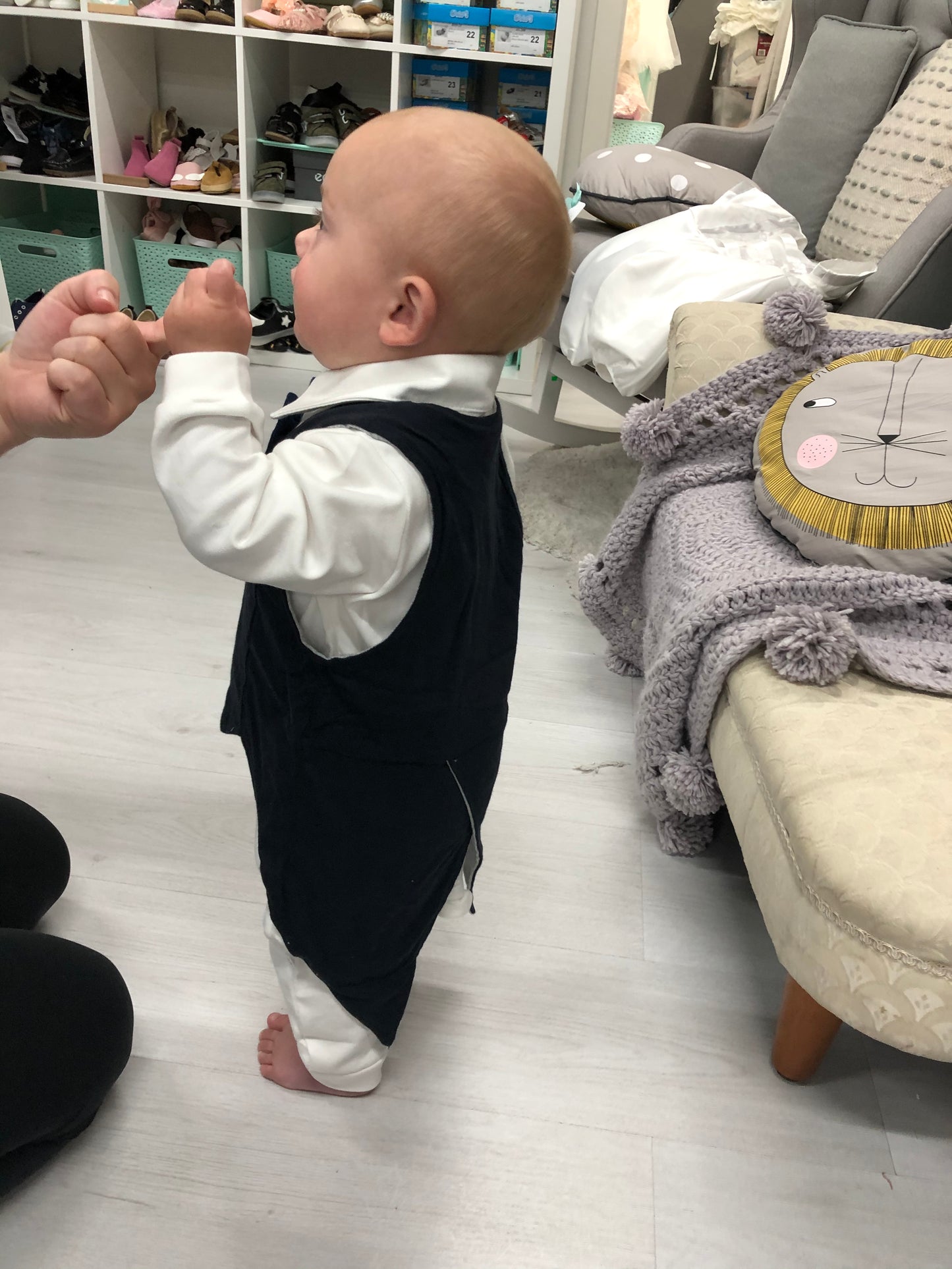 Baby Boys Special Occasion Romper and Waistcoat