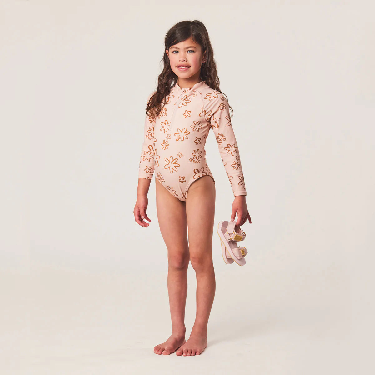 Crywolf Long Sleeve Swimsuit Flower Power