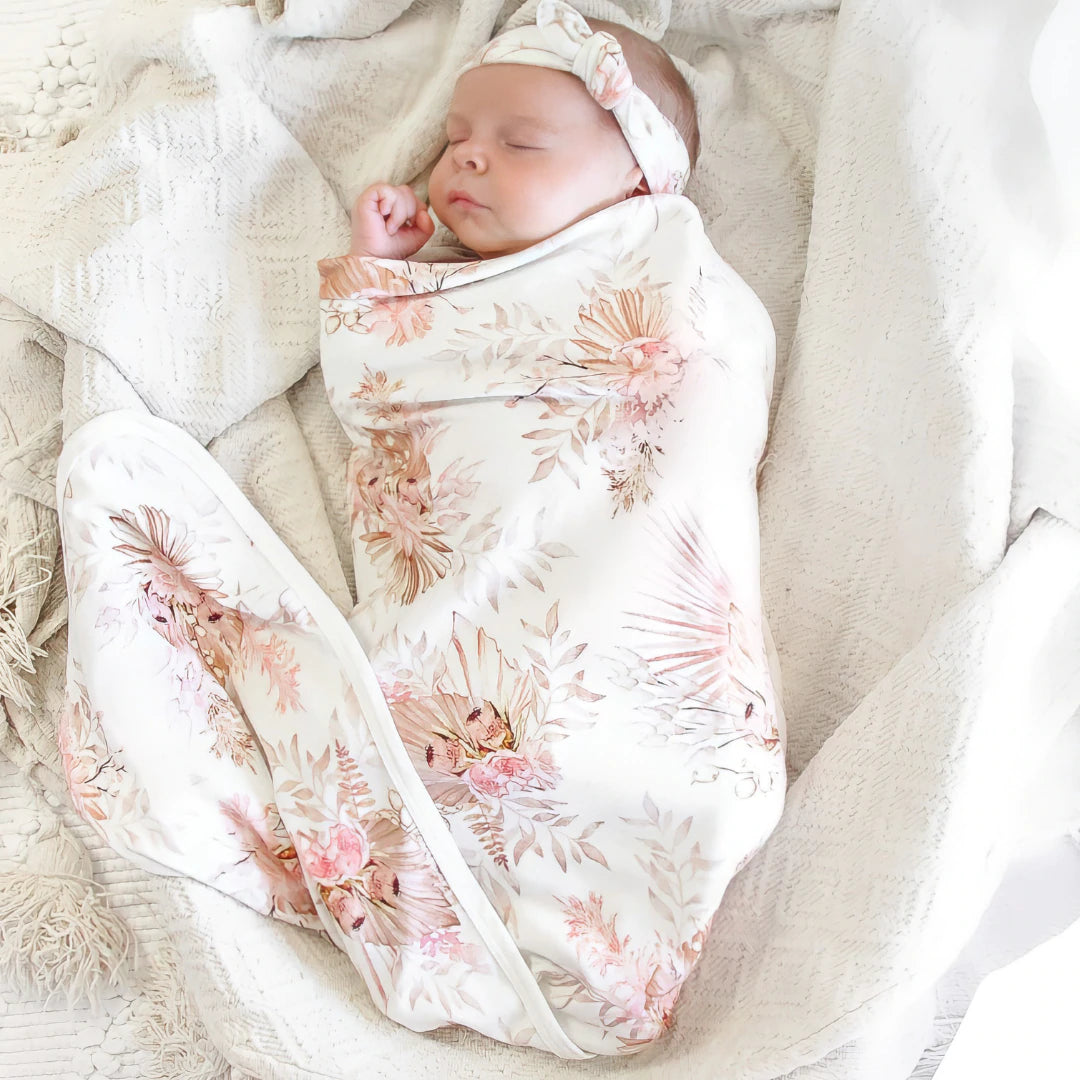 Jersey Swaddles with Matching Headpieces