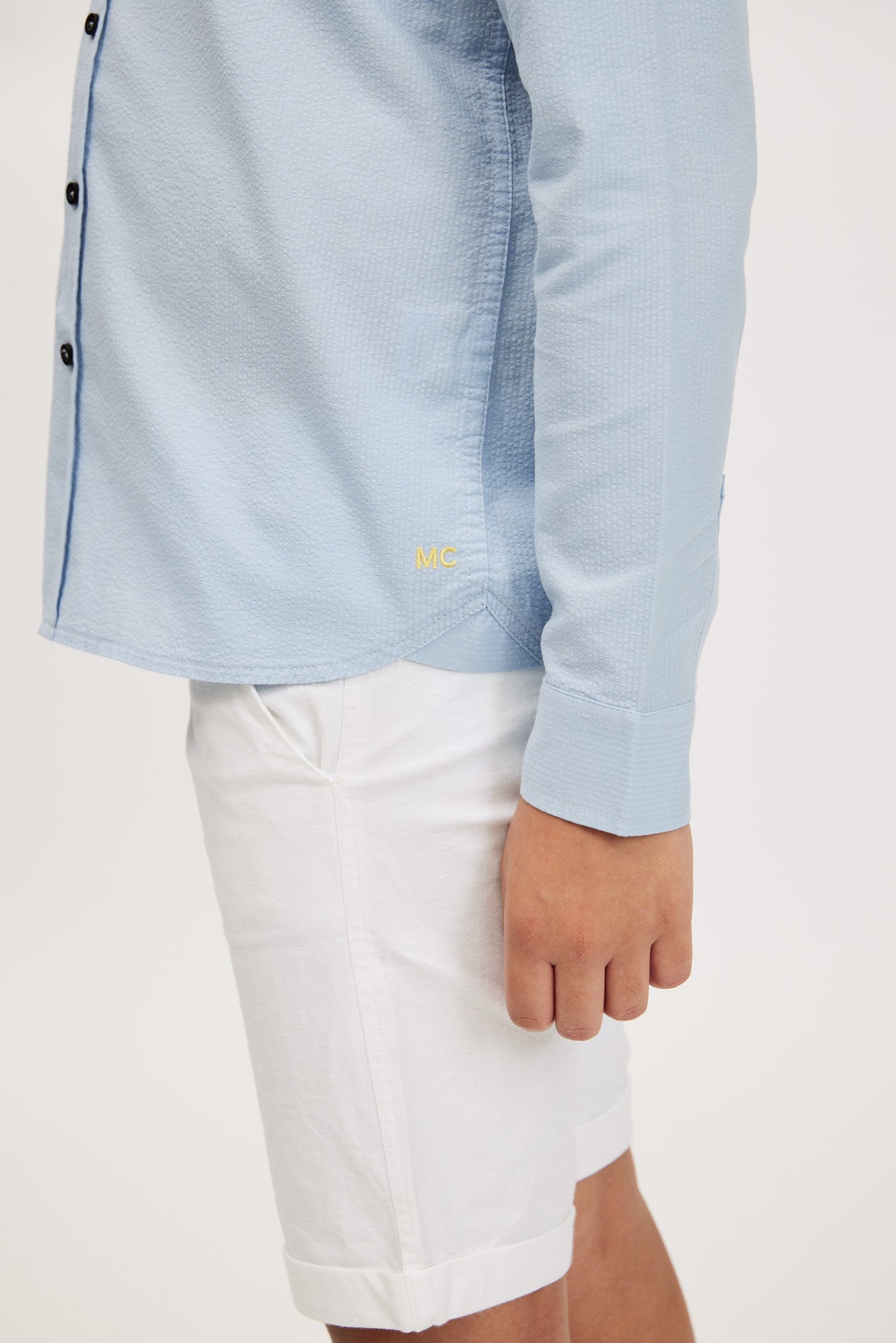 Rocco Seersucker Pastel Blue Shirt