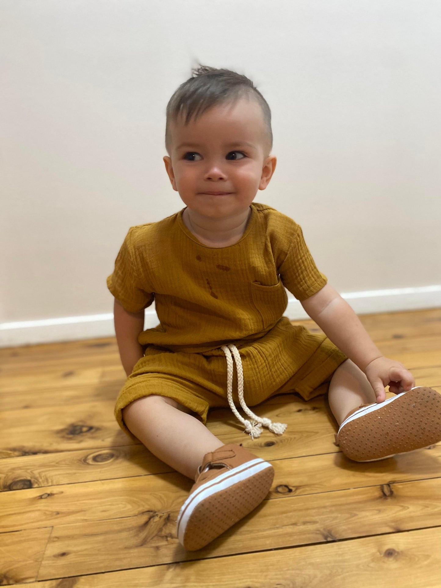 Alex’s 2 piece cotton muslin outfit