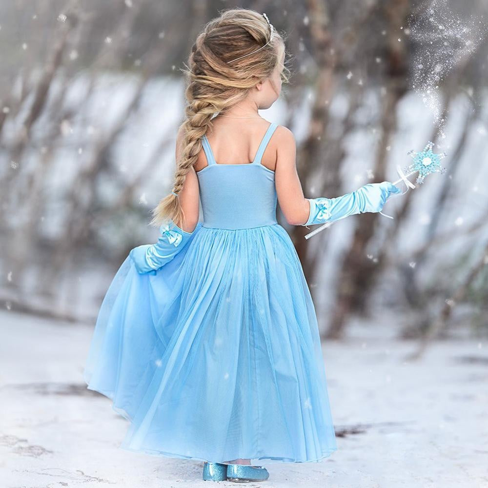Ice Blue Princess Style Summer Dress
