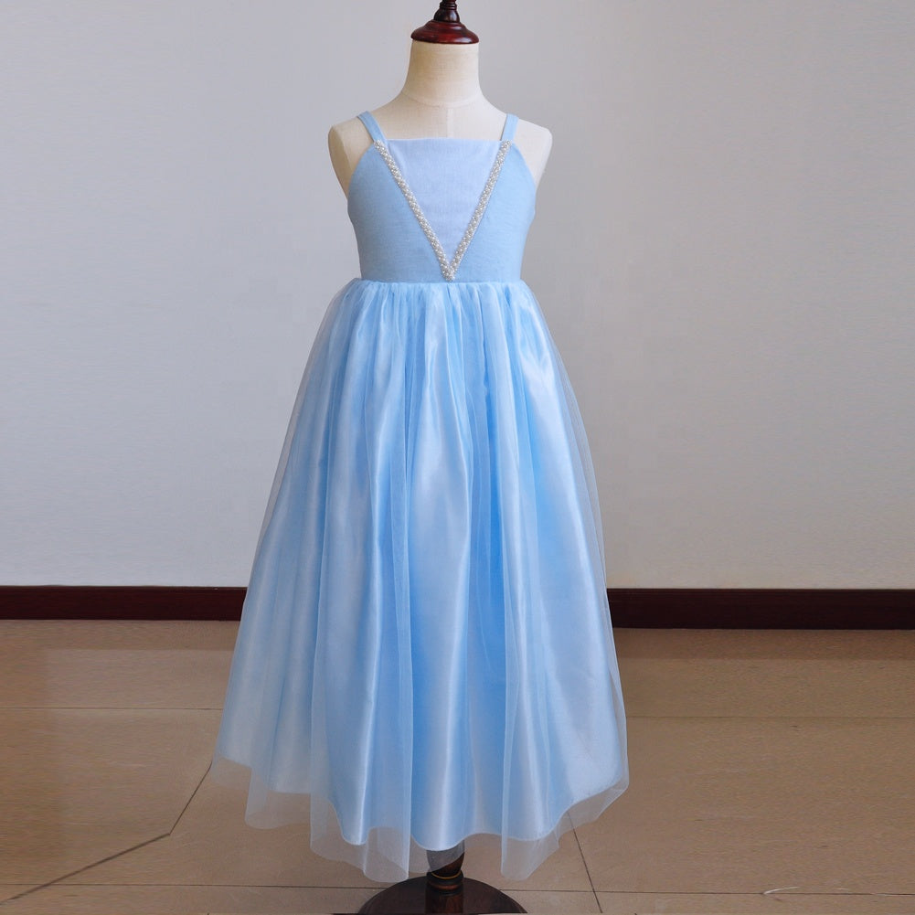 Ice Blue Princess Style Summer Dress