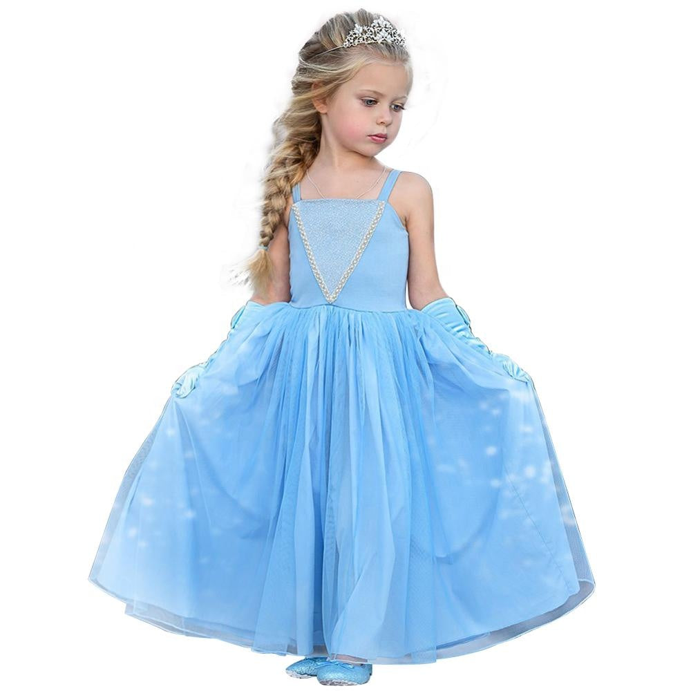 Ice Blue Princess Style Summer Dress