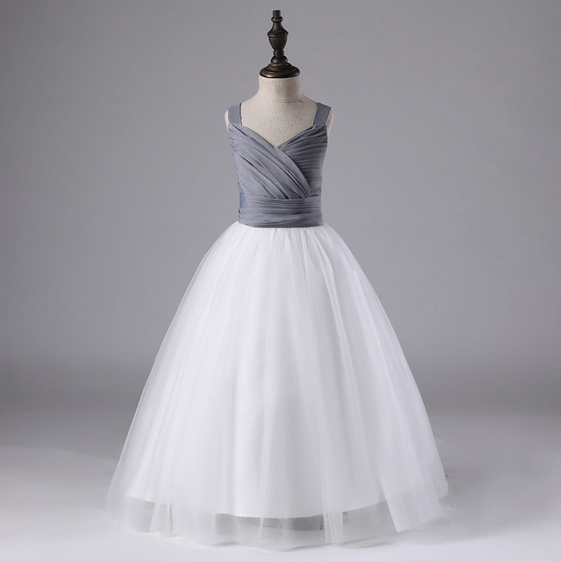 Georgia's Grey and White Dress