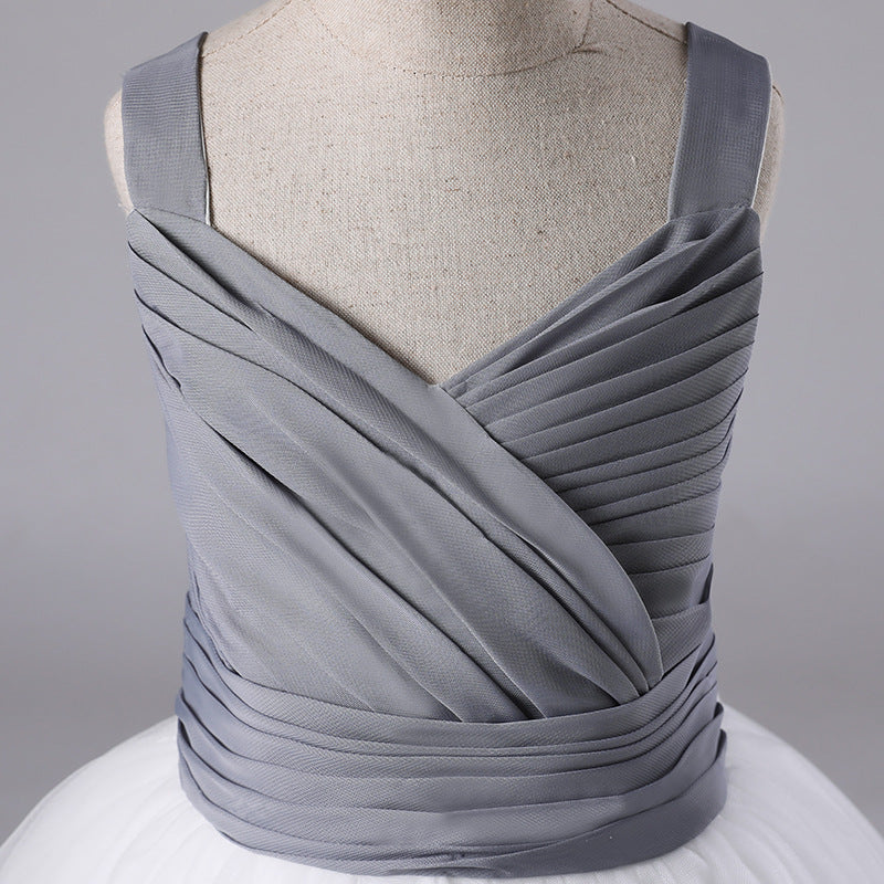 Georgia's Grey and White Dress