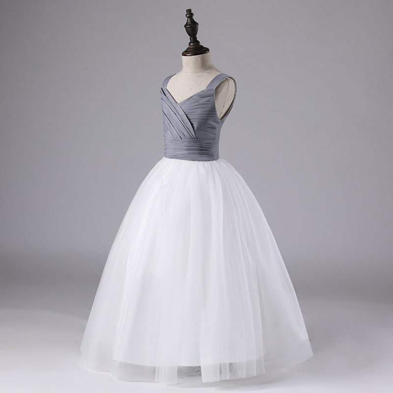 Georgia's Grey and White Dress
