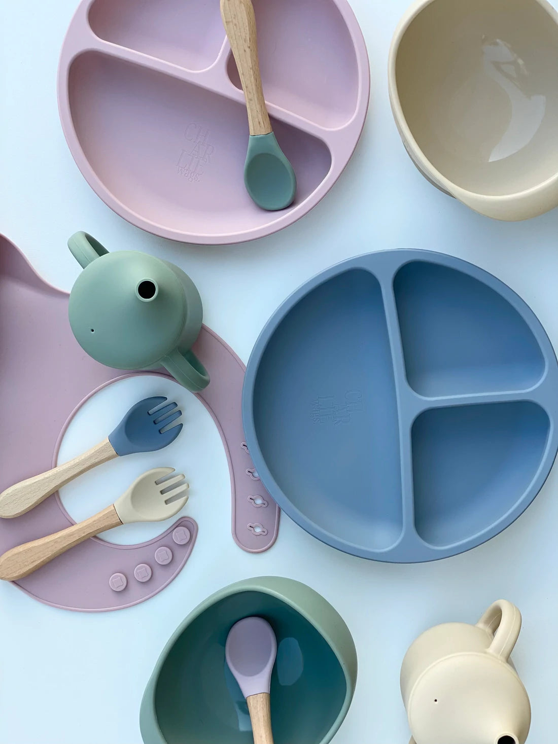 Silicone Plate & Fork Set