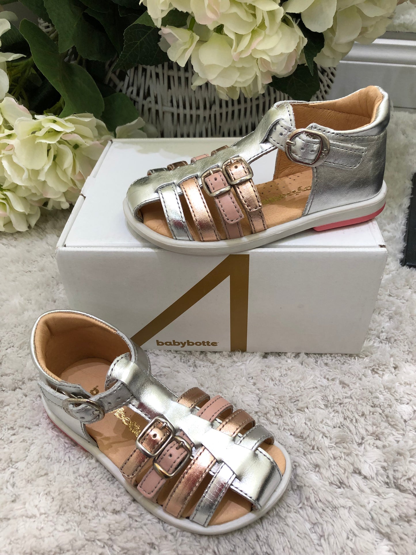 Babybotte French Leather Girls Sandal - Size 24 only