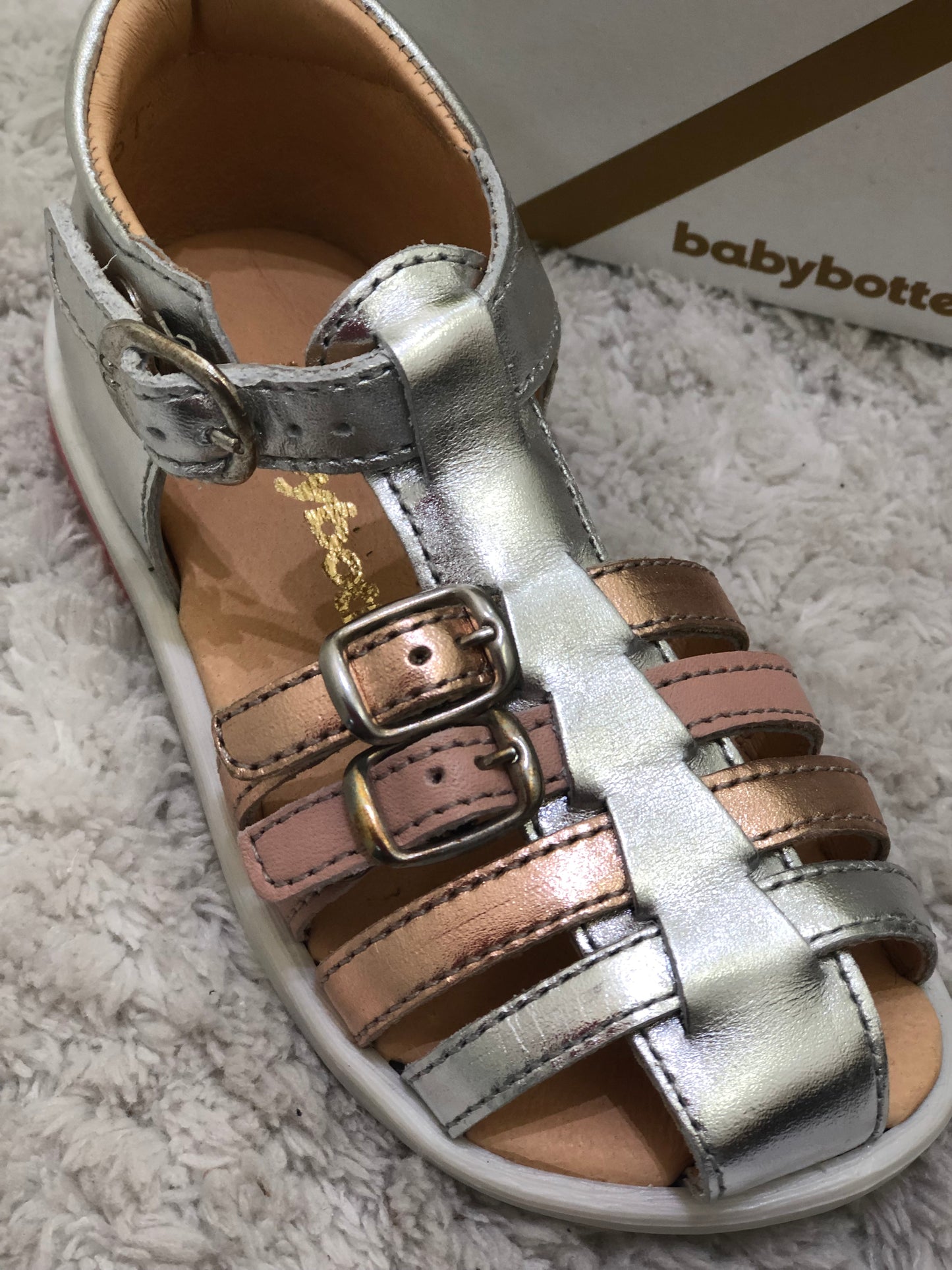 Babybotte French Leather Girls Sandal - Size 24 only